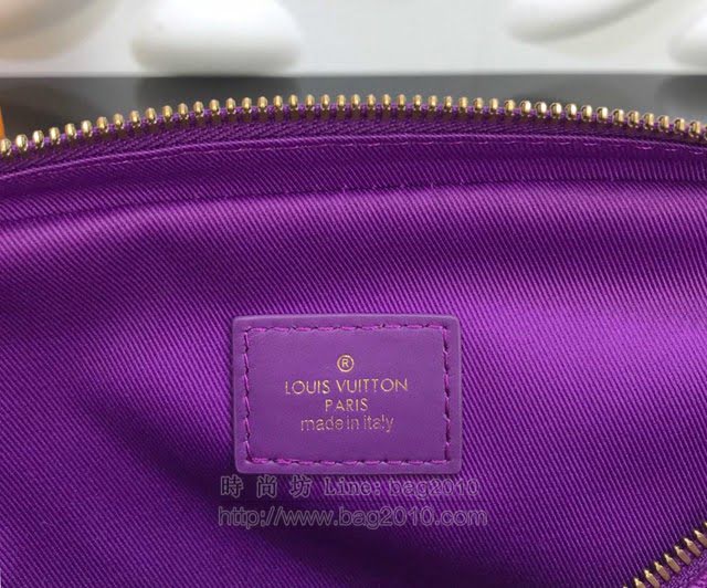 LV腰包 路易威登Outdoor腰包 紫色丹寧布 LV男士休閒腰包 LV挎包  ydh2966